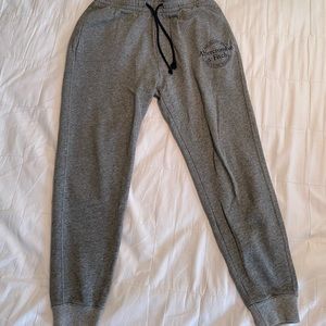 Abercrombie & Fitch joggers.  Size small. Color grey.